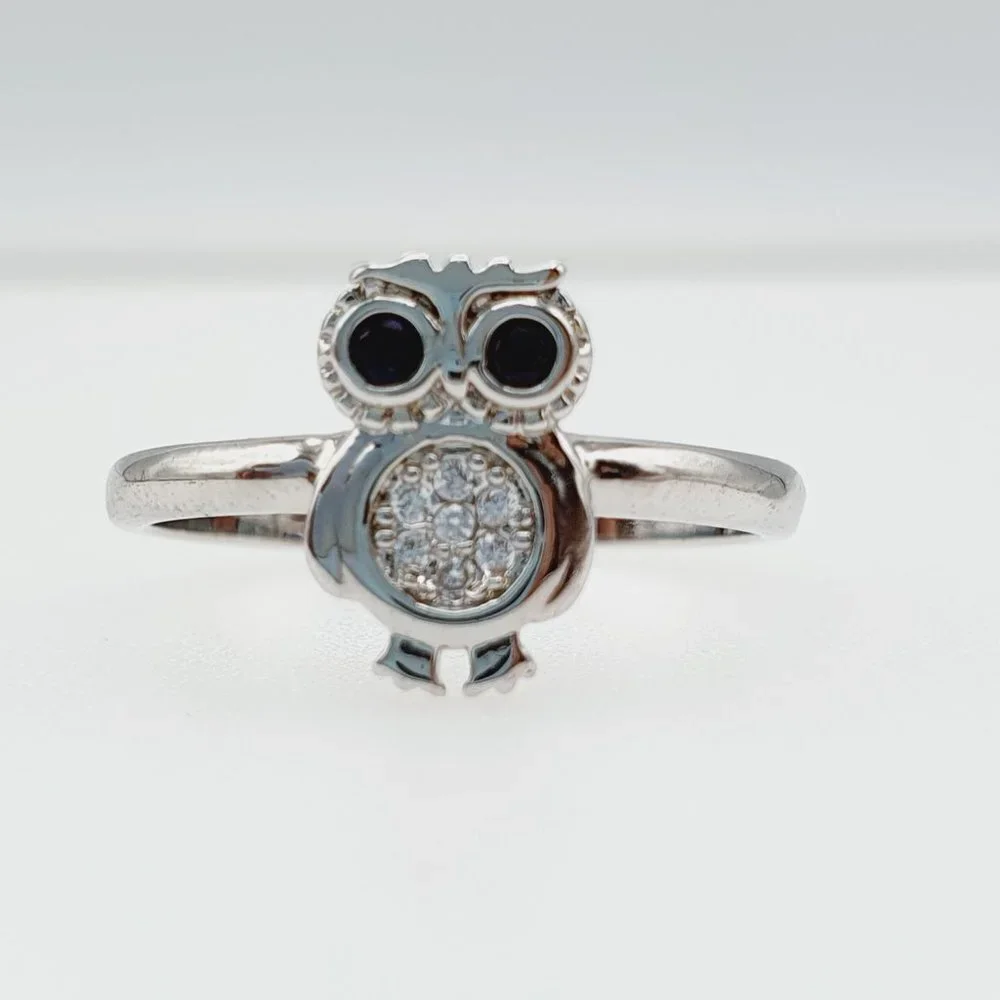 💕 925 Silver Plated 3A CZ Cute Ring for Men Women, FB16FA1042